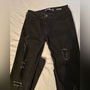 Hollister Women’s Ripped Black Jeans 3R, W26 L30